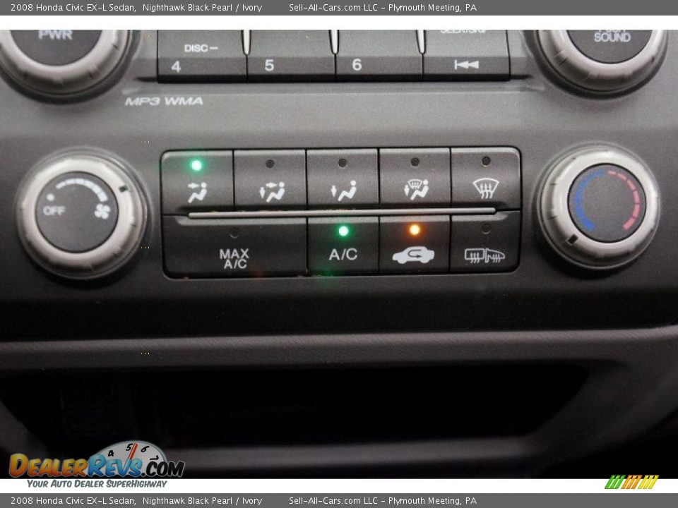 2008 Honda Civic EX-L Sedan Nighthawk Black Pearl / Ivory Photo #32