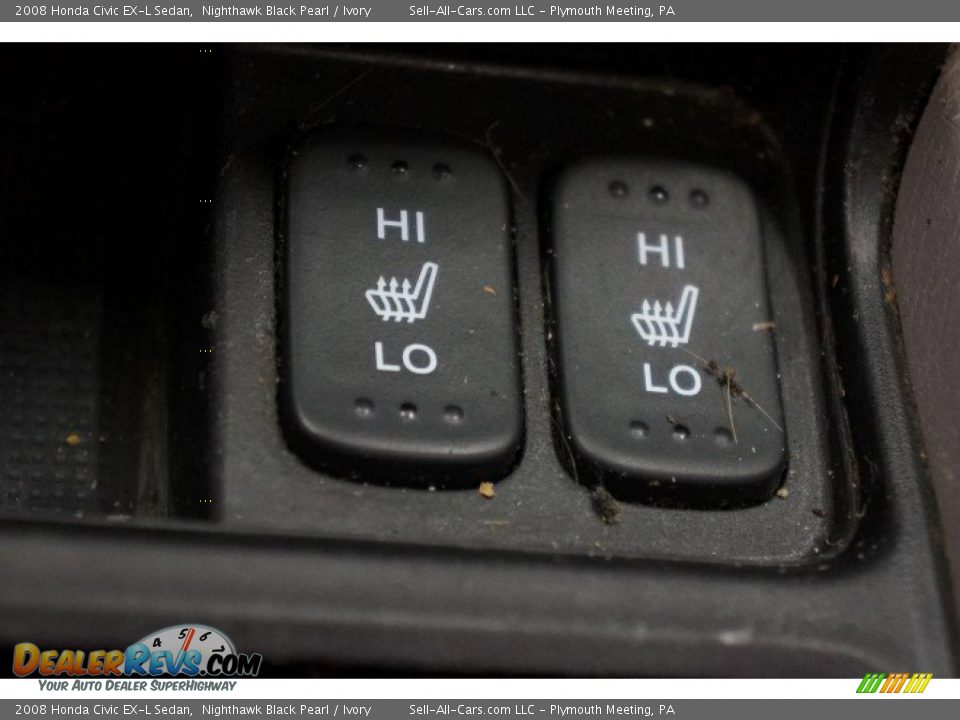 2008 Honda Civic EX-L Sedan Nighthawk Black Pearl / Ivory Photo #33