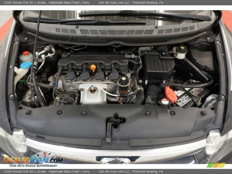 2008 Honda Civic EX-L Sedan Nighthawk Black Pearl / Ivory Photo #35