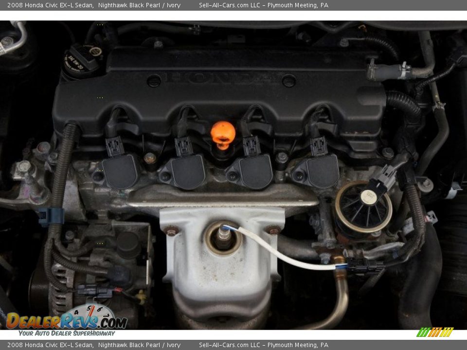 2008 Honda Civic EX-L Sedan Nighthawk Black Pearl / Ivory Photo #36