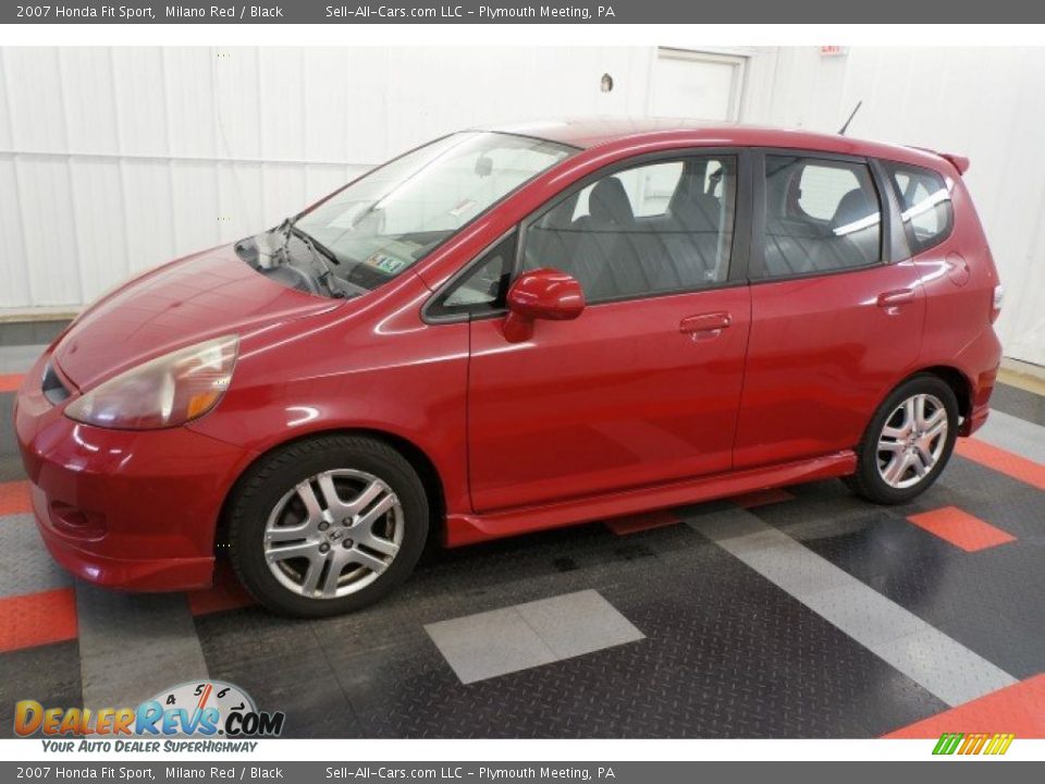 2007 Honda Fit Sport Milano Red / Black Photo #1