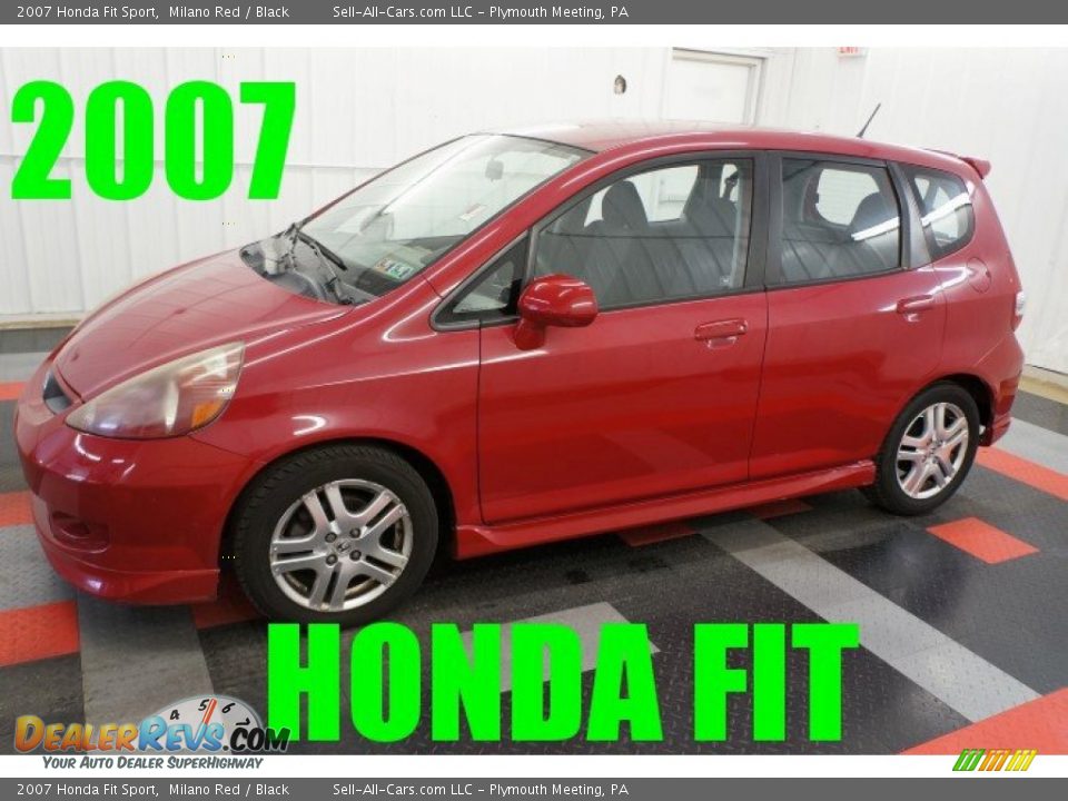 2007 Honda Fit Sport Milano Red / Black Photo #2