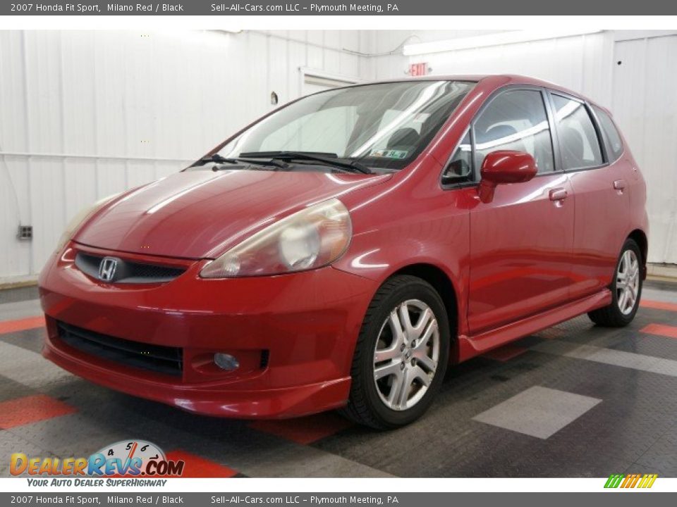 2007 Honda Fit Sport Milano Red / Black Photo #3