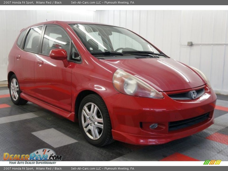 2007 Honda Fit Sport Milano Red / Black Photo #5