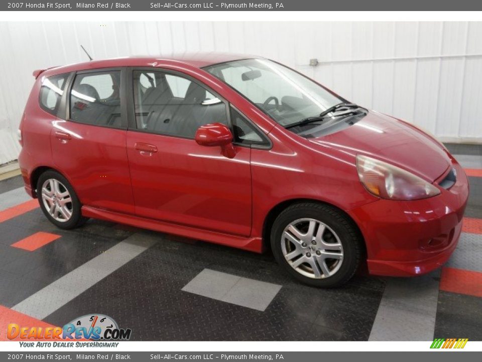2007 Honda Fit Sport Milano Red / Black Photo #6
