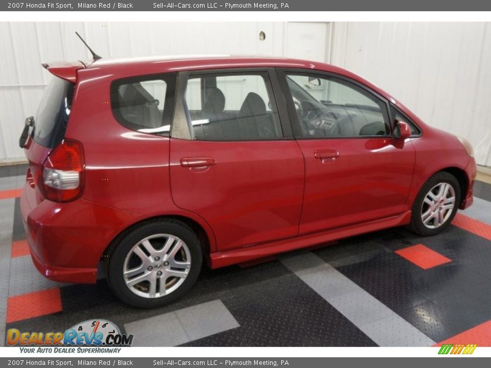 2007 Honda Fit Sport Milano Red / Black Photo #7
