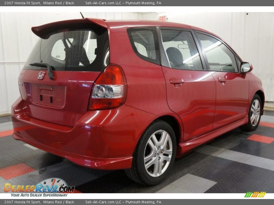 2007 Honda Fit Sport Milano Red / Black Photo #8