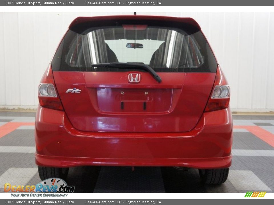 2007 Honda Fit Sport Milano Red / Black Photo #9