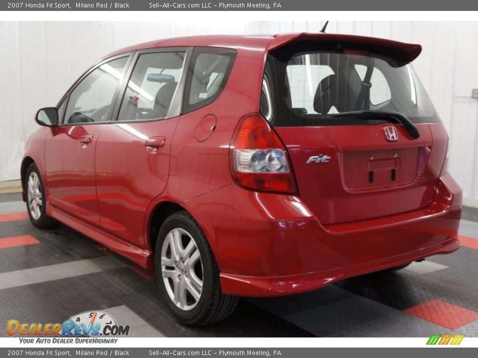 2007 Honda Fit Sport Milano Red / Black Photo #10