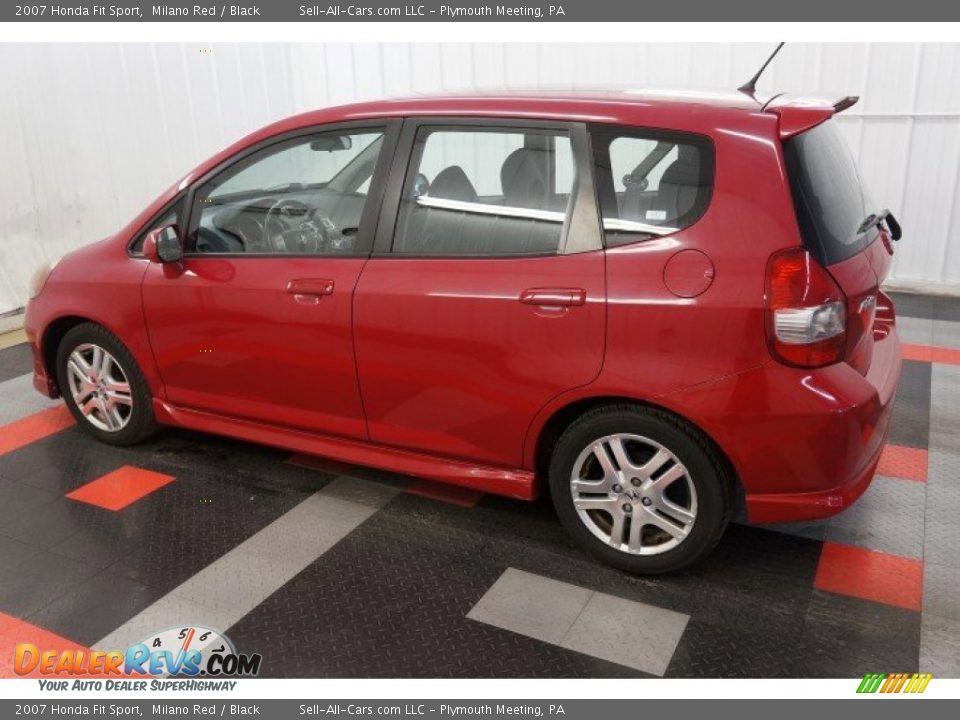 2007 Honda Fit Sport Milano Red / Black Photo #11