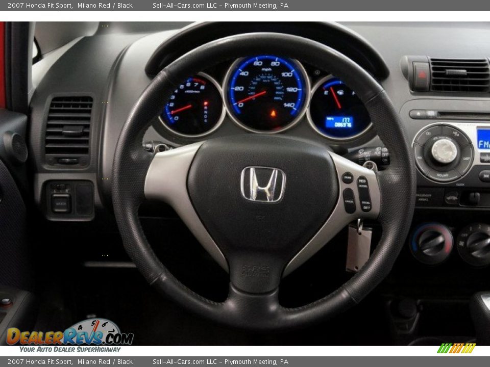 2007 Honda Fit Sport Milano Red / Black Photo #22