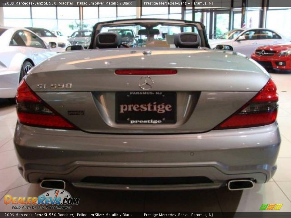 2009 Mercedes-Benz SL 550 Roadster Palladium Silver Metallic / Black Photo #5