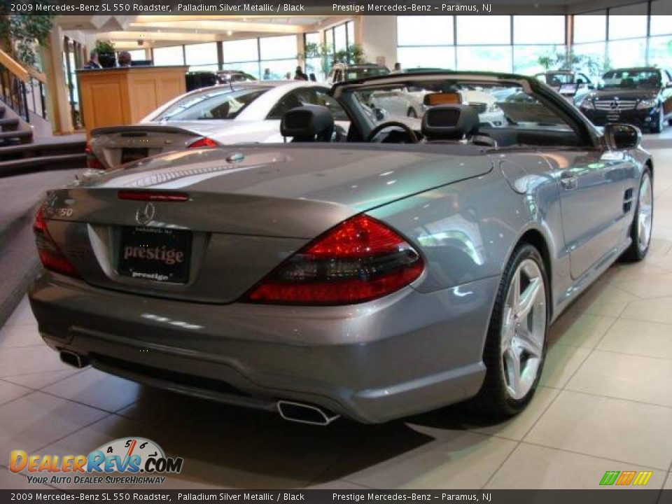 2009 Mercedes-Benz SL 550 Roadster Palladium Silver Metallic / Black Photo #6