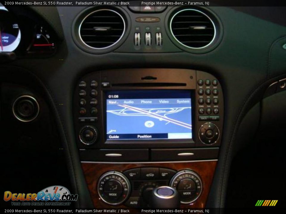 2009 Mercedes-Benz SL 550 Roadster Palladium Silver Metallic / Black Photo #12