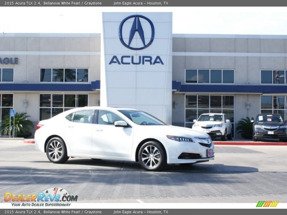 2015 Acura TLX 2.4 Bellanova White Pearl / Graystone Photo #1