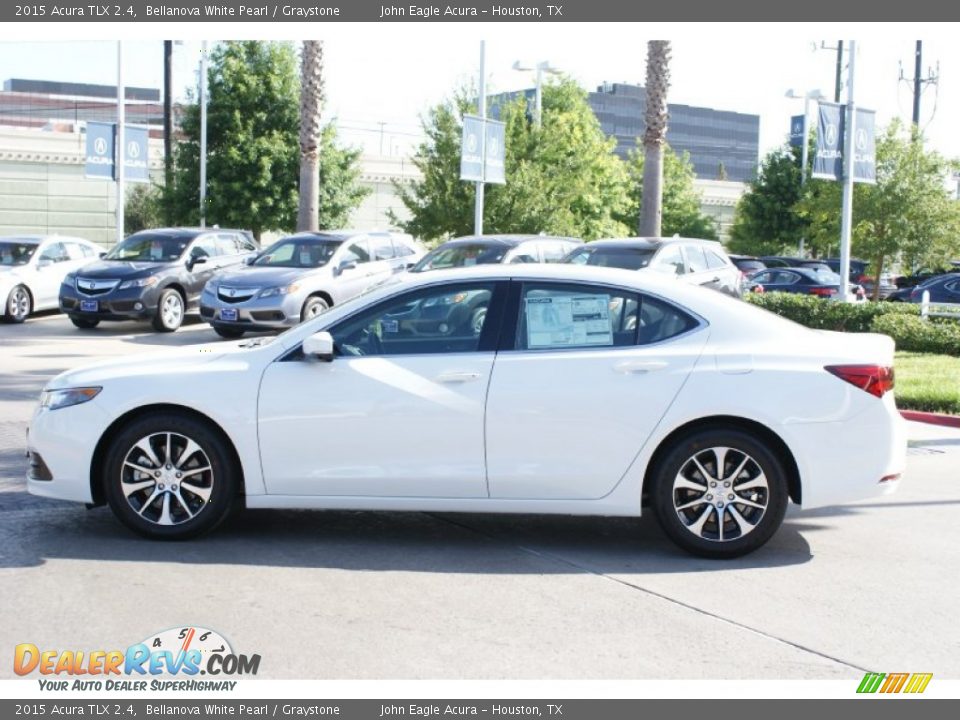 2015 Acura TLX 2.4 Bellanova White Pearl / Graystone Photo #2