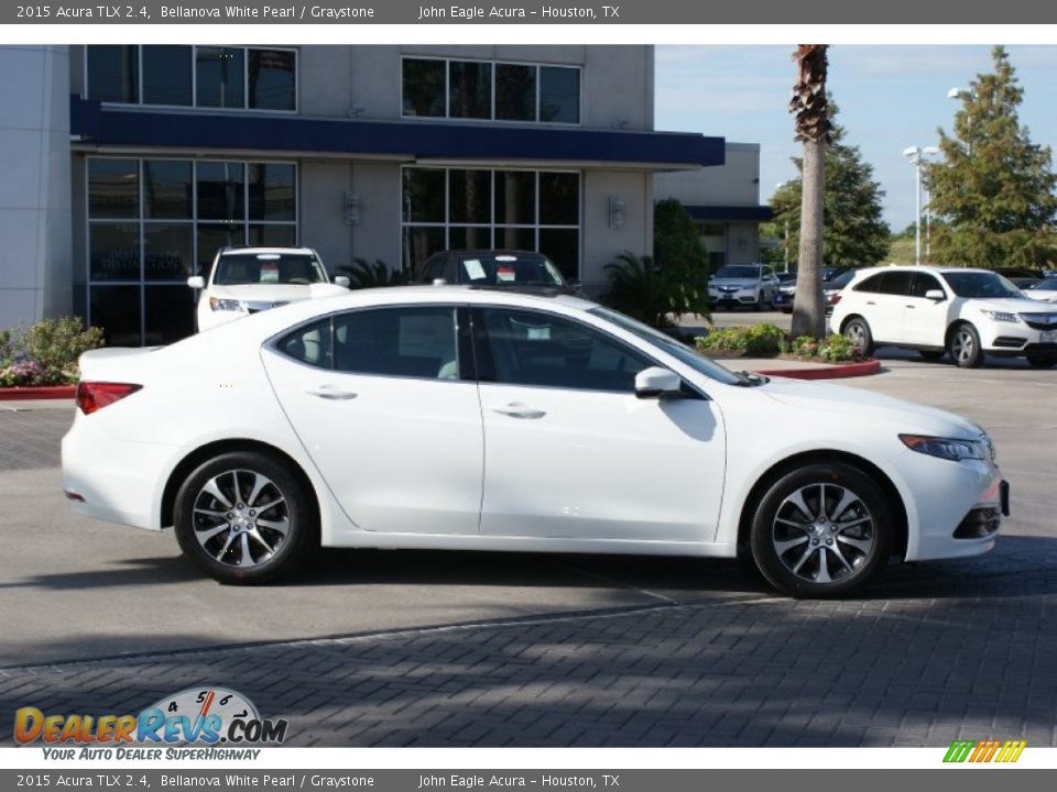 2015 Acura TLX 2.4 Bellanova White Pearl / Graystone Photo #3