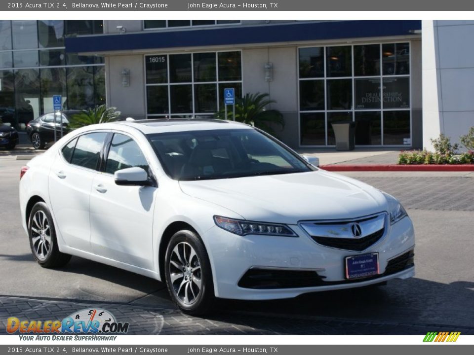 2015 Acura TLX 2.4 Bellanova White Pearl / Graystone Photo #4