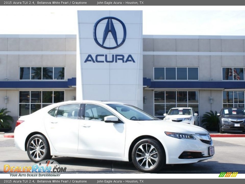 2015 Acura TLX 2.4 Bellanova White Pearl / Graystone Photo #9