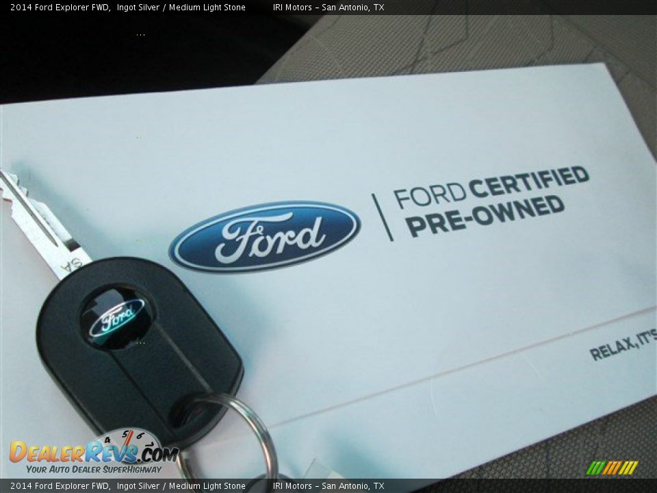 2014 Ford Explorer FWD Ingot Silver / Medium Light Stone Photo #24