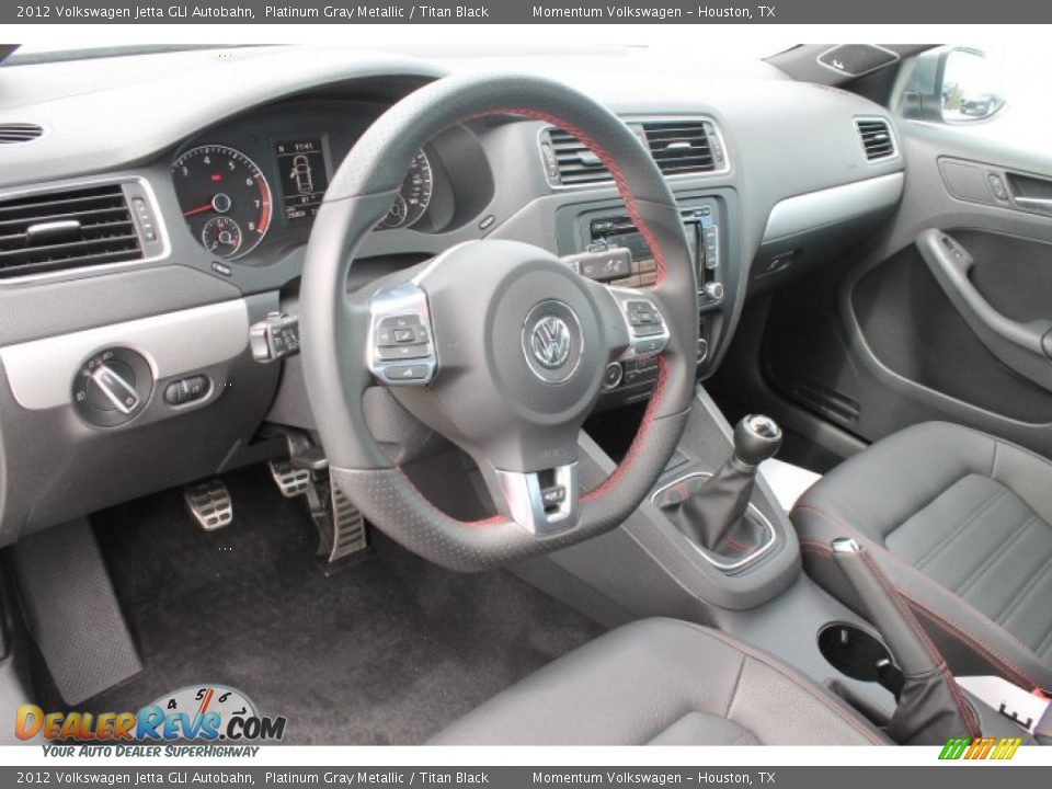 2012 Volkswagen Jetta GLI Autobahn Platinum Gray Metallic / Titan Black Photo #19
