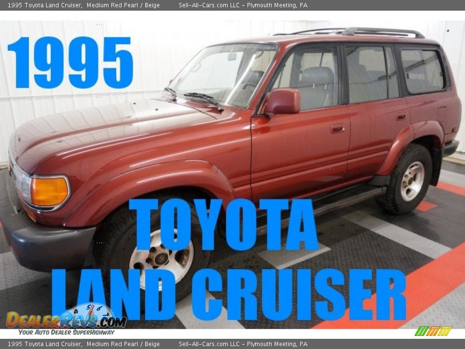 1995 Toyota Land Cruiser Medium Red Pearl / Beige Photo #1