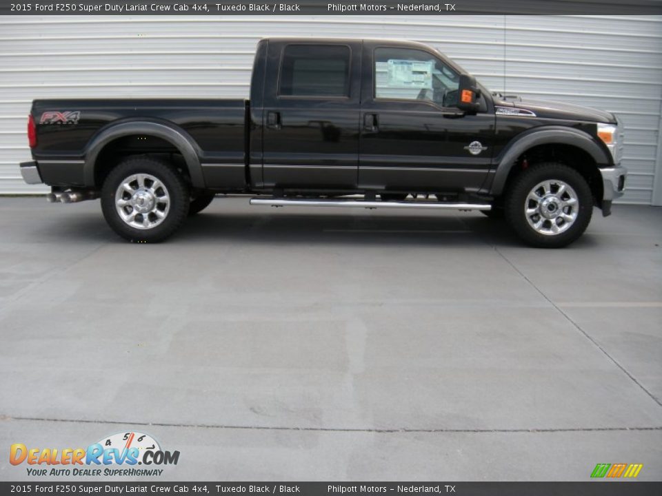 2015 Ford F250 Super Duty Lariat Crew Cab 4x4 Tuxedo Black / Black Photo #3