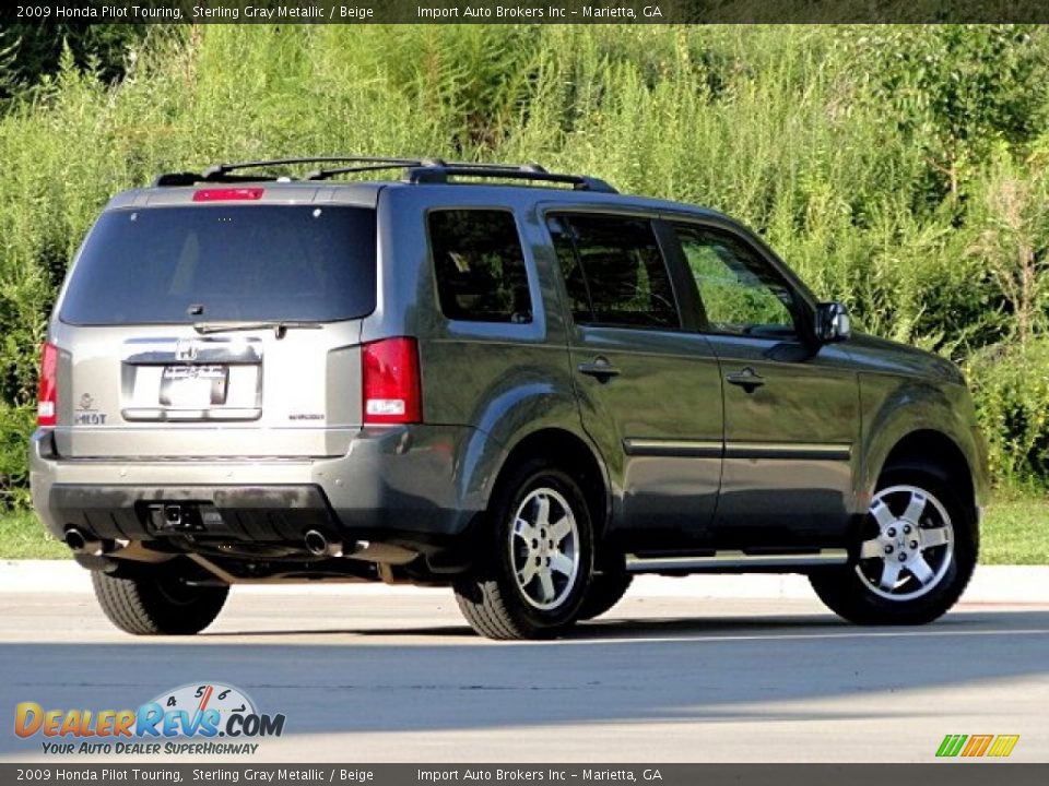 2009 Honda Pilot Touring Sterling Gray Metallic / Beige Photo #2