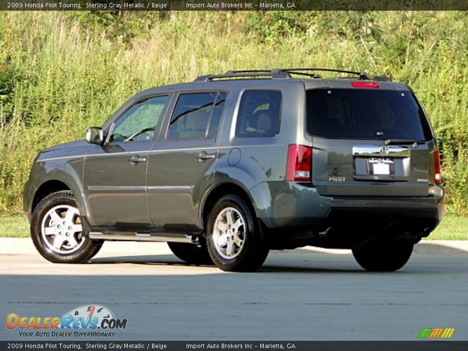 2009 Honda Pilot Touring Sterling Gray Metallic / Beige Photo #3