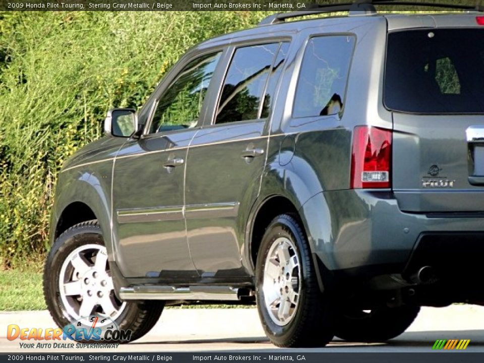 2009 Honda Pilot Touring Sterling Gray Metallic / Beige Photo #7