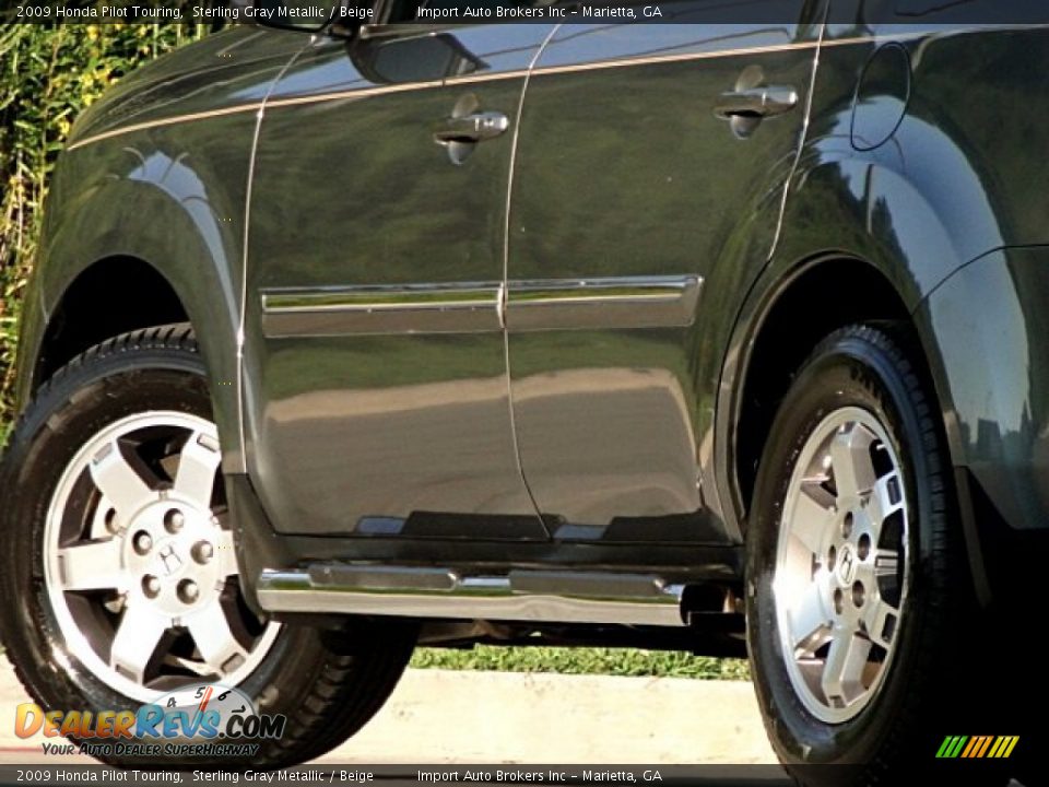 2009 Honda Pilot Touring Sterling Gray Metallic / Beige Photo #8