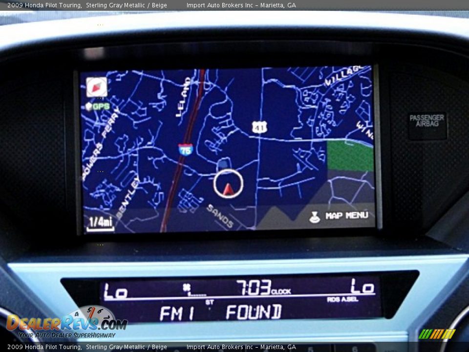 2009 Honda Pilot Touring Sterling Gray Metallic / Beige Photo #16