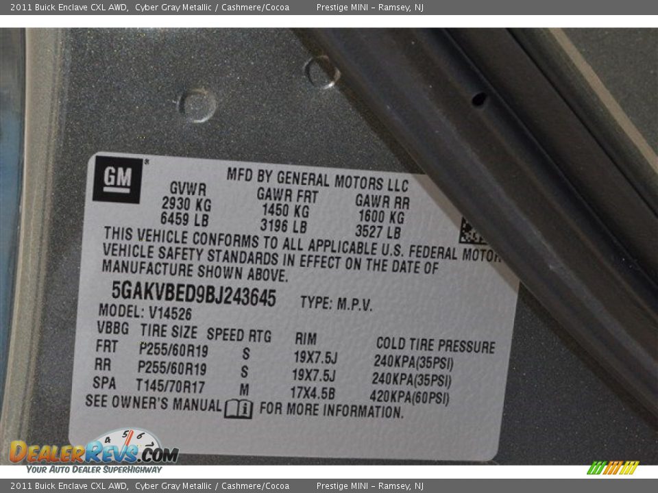 2011 Buick Enclave CXL AWD Cyber Gray Metallic / Cashmere/Cocoa Photo #4