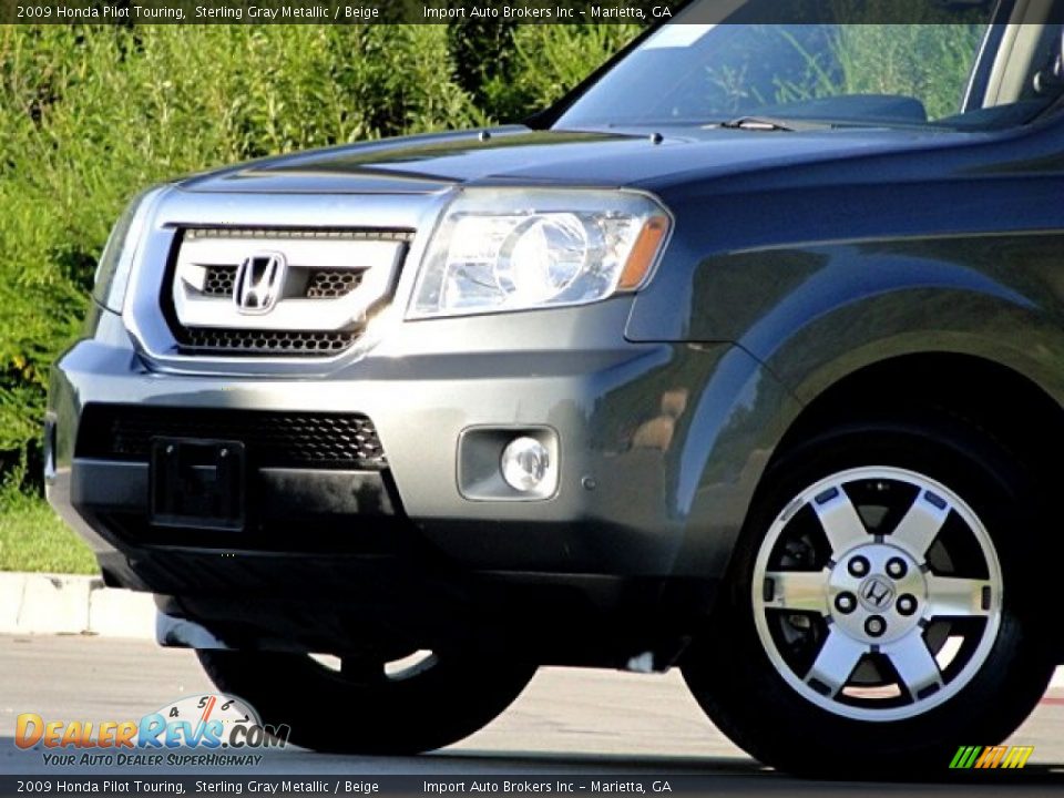 2009 Honda Pilot Touring Sterling Gray Metallic / Beige Photo #30