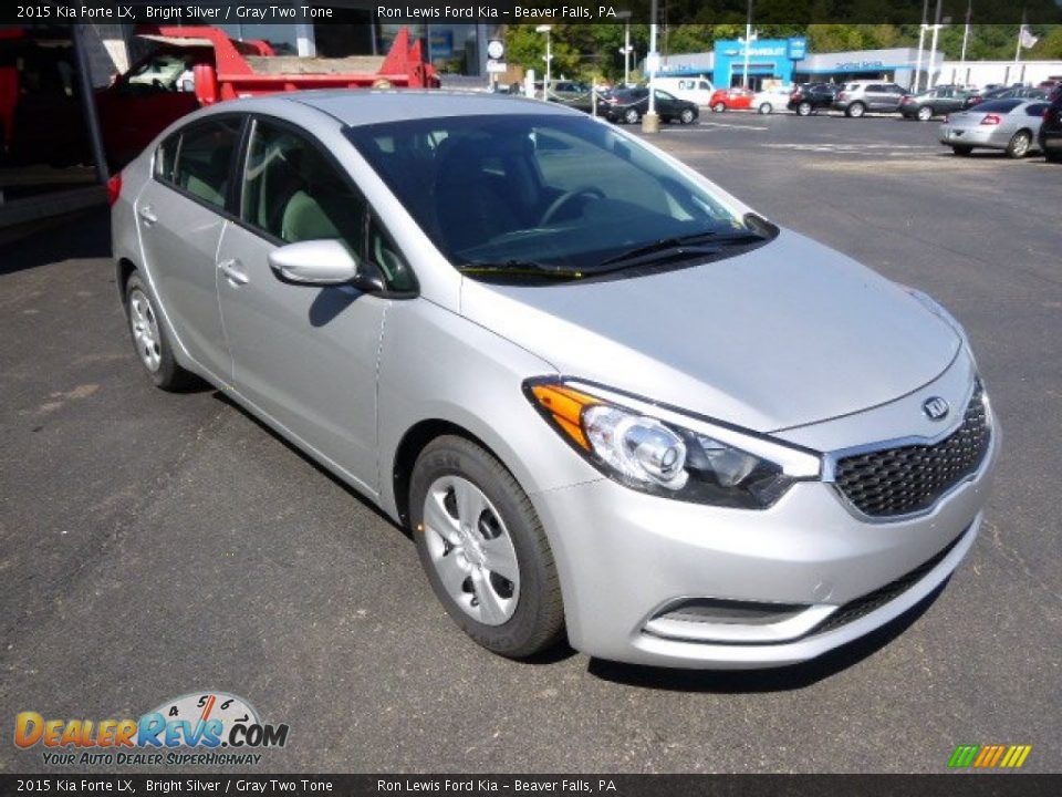 2015 Kia Forte LX Bright Silver / Gray Two Tone Photo #2