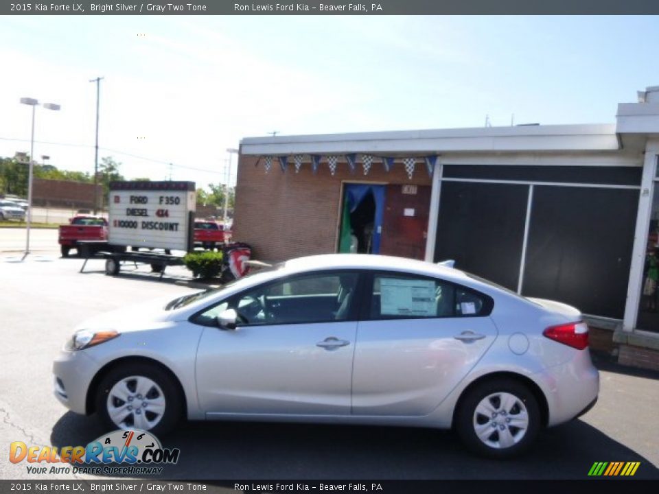 2015 Kia Forte LX Bright Silver / Gray Two Tone Photo #5