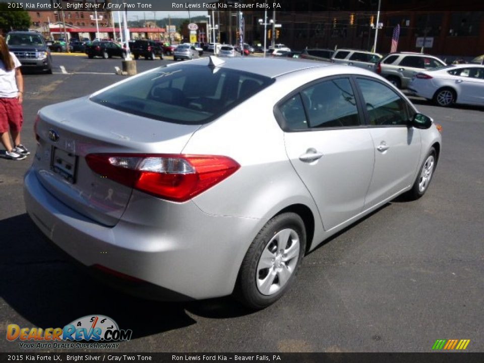 2015 Kia Forte LX Bright Silver / Gray Two Tone Photo #8