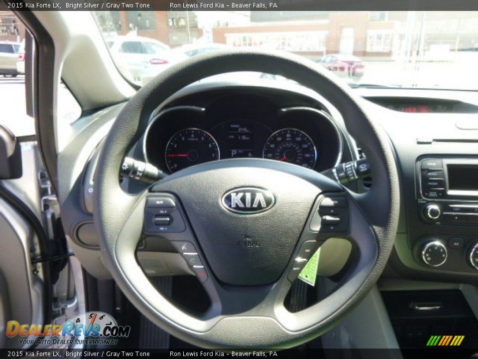 2015 Kia Forte LX Bright Silver / Gray Two Tone Photo #19