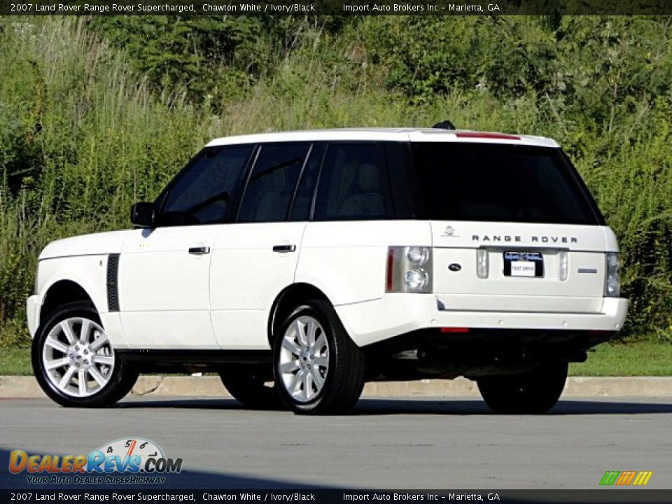 2007 Land Rover Range Rover Supercharged Chawton White / Ivory/Black Photo #3