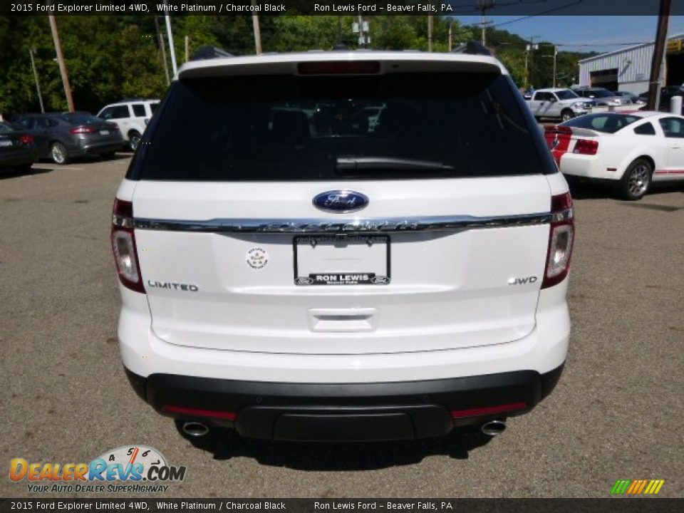 2015 Ford Explorer Limited 4WD White Platinum / Charcoal Black Photo #7