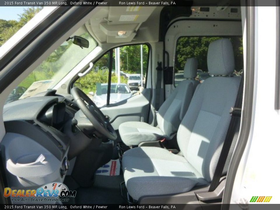 2015 Ford Transit Van 350 MR Long Oxford White / Pewter Photo #13