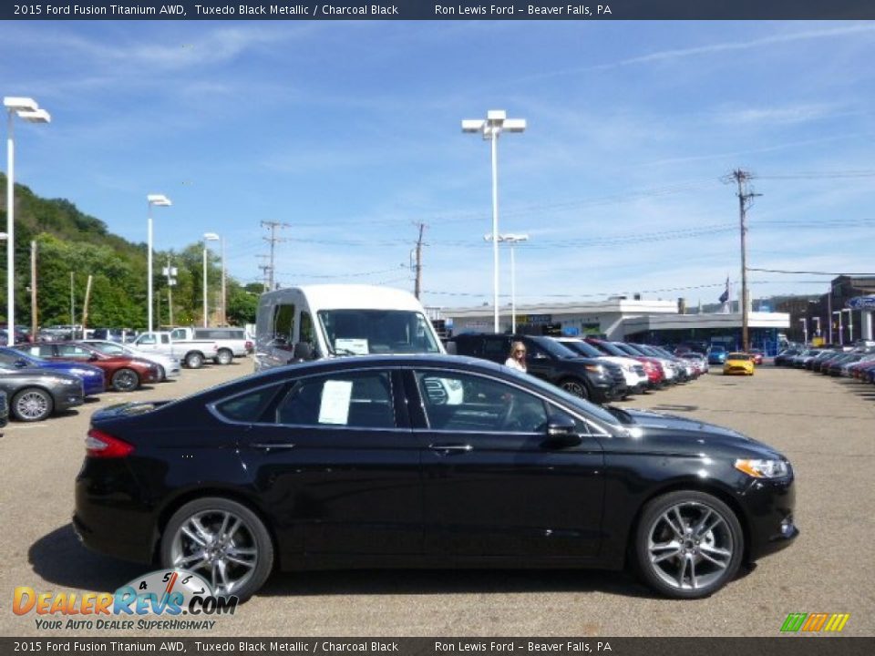 2015 Ford Fusion Titanium AWD Tuxedo Black Metallic / Charcoal Black Photo #1