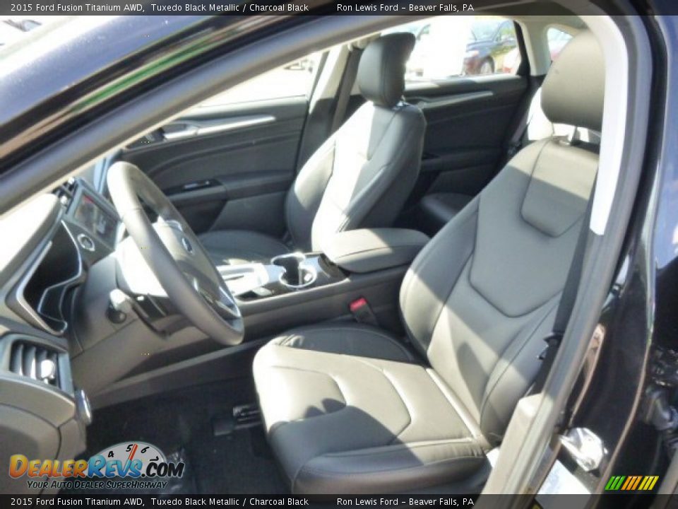Front Seat of 2015 Ford Fusion Titanium AWD Photo #10