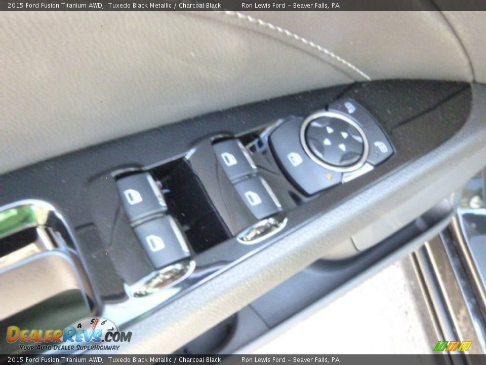 2015 Ford Fusion Titanium AWD Tuxedo Black Metallic / Charcoal Black Photo #13