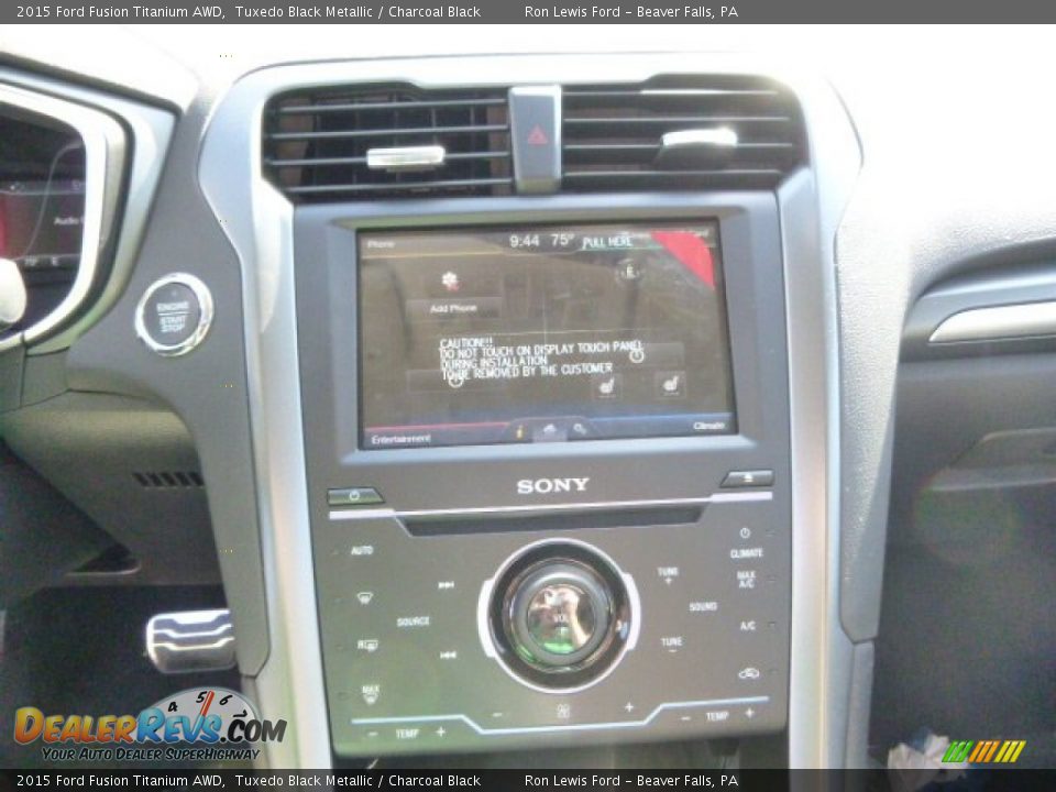 2015 Ford Fusion Titanium AWD Tuxedo Black Metallic / Charcoal Black Photo #15
