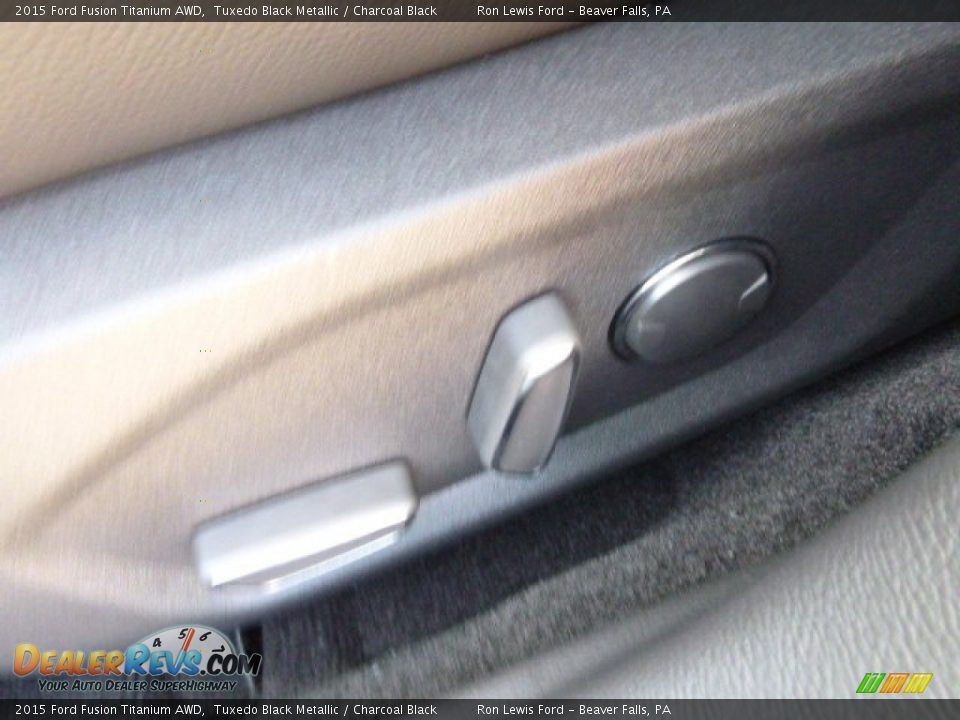 2015 Ford Fusion Titanium AWD Tuxedo Black Metallic / Charcoal Black Photo #18