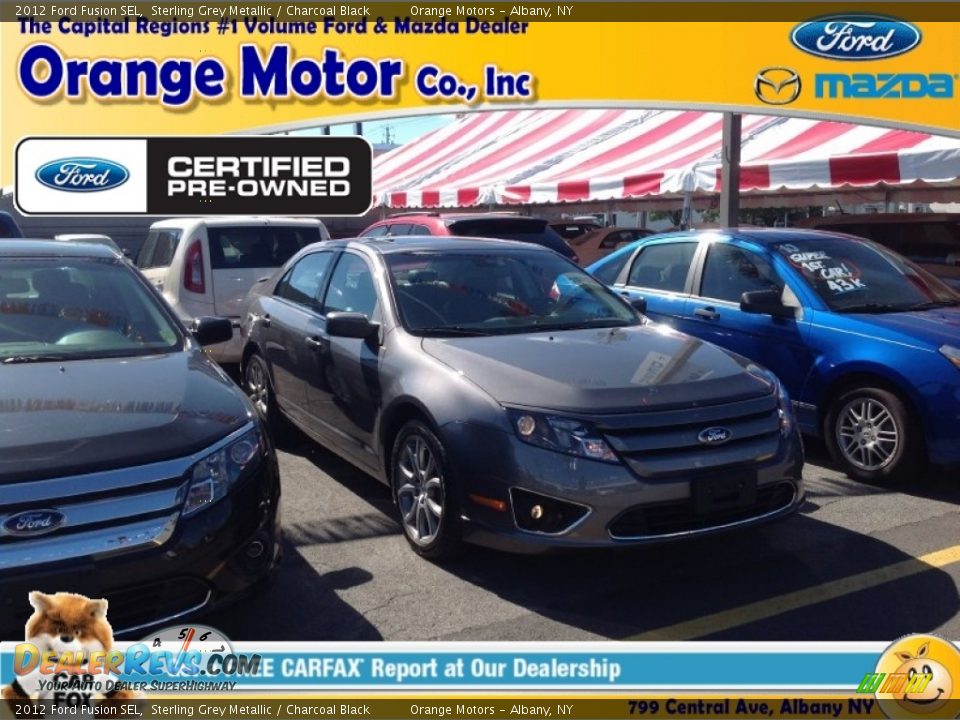 2012 Ford Fusion SEL Sterling Grey Metallic / Charcoal Black Photo #1