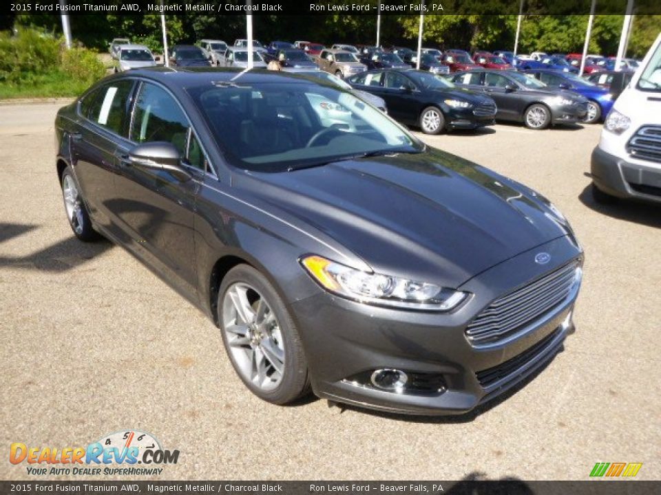 Front 3/4 View of 2015 Ford Fusion Titanium AWD Photo #2