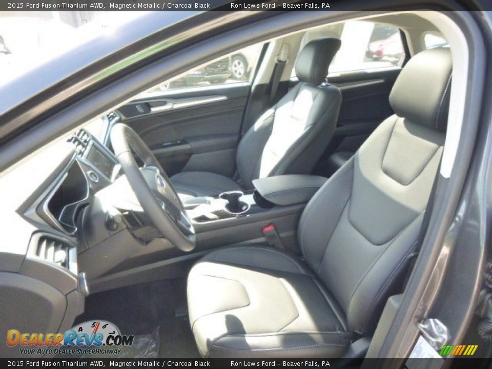 2015 Ford Fusion Titanium AWD Magnetic Metallic / Charcoal Black Photo #10