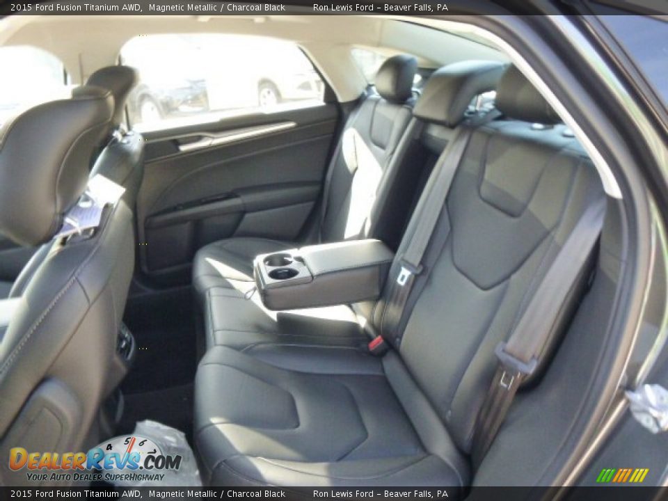 2015 Ford Fusion Titanium AWD Magnetic Metallic / Charcoal Black Photo #11